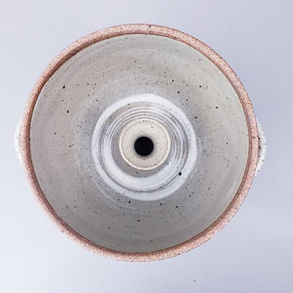 Pottery Stoneware Funnel Steamer Bundt Cake/Rice Bakeware, Lidded And Handled - Picture 8 of 10